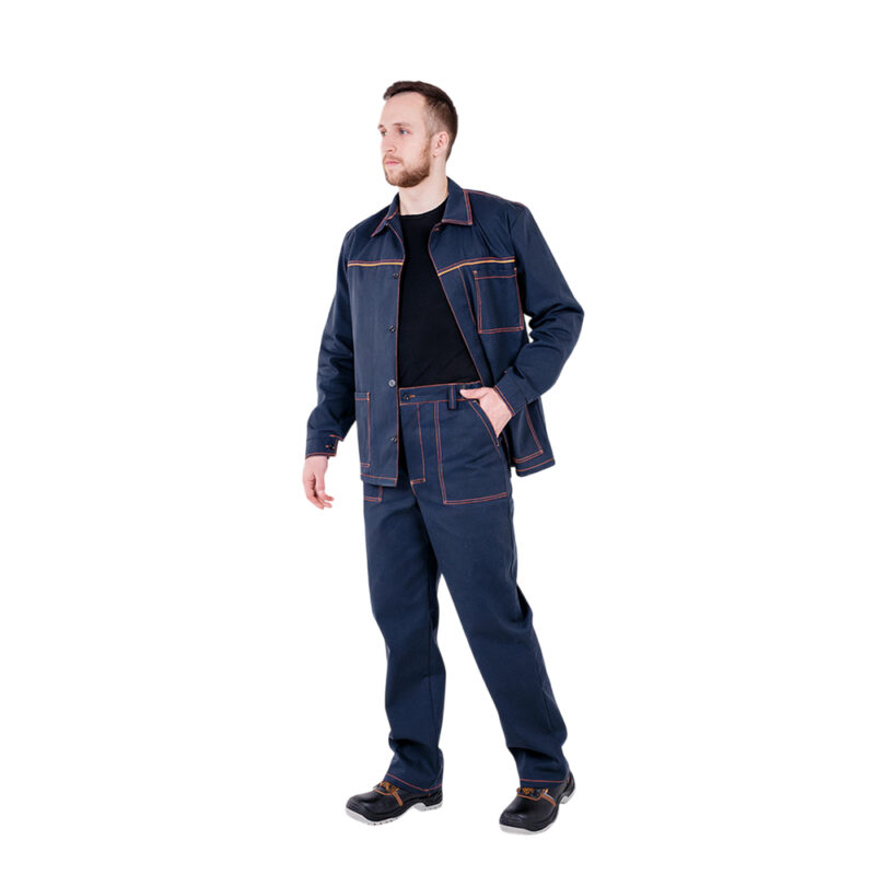 Костюм "Байкал-Россо", куртка/брюки, тк. Смесовая, (т.синий), 260 гр/м²
