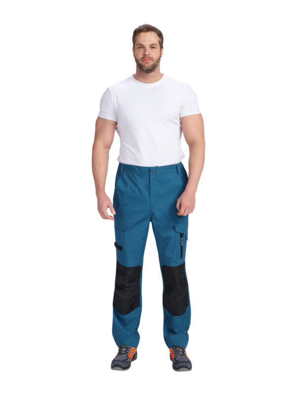 Брюки "ProfLineSpecialist", тк.РипСтоп, (циан/черный), 240 гр/м²